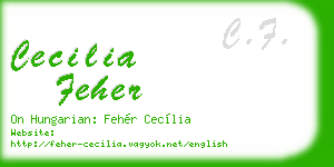 cecilia feher business card